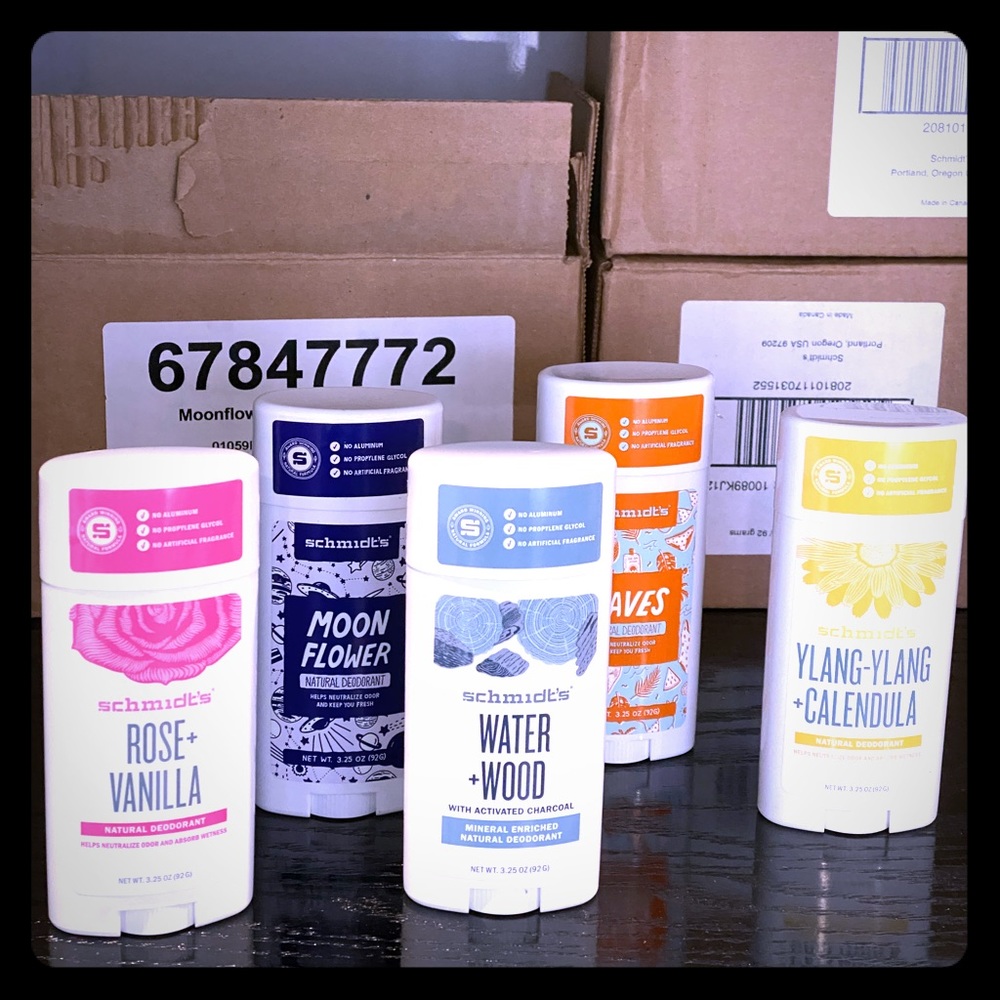 Schmidt’s natural deodorant 3 pack. Choose scents